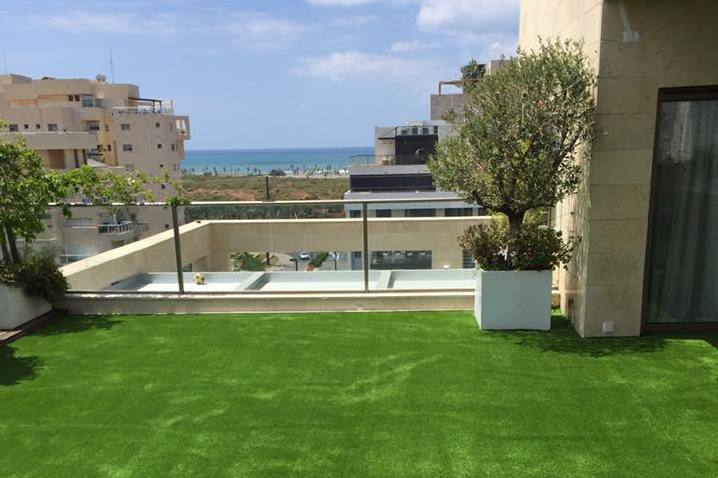 דשא סינטטי לגג